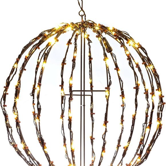 12” Outdoor/Indoor LED Christmas Light Ball with Automatic Timer. Durable, Water - Picture 1 of 9